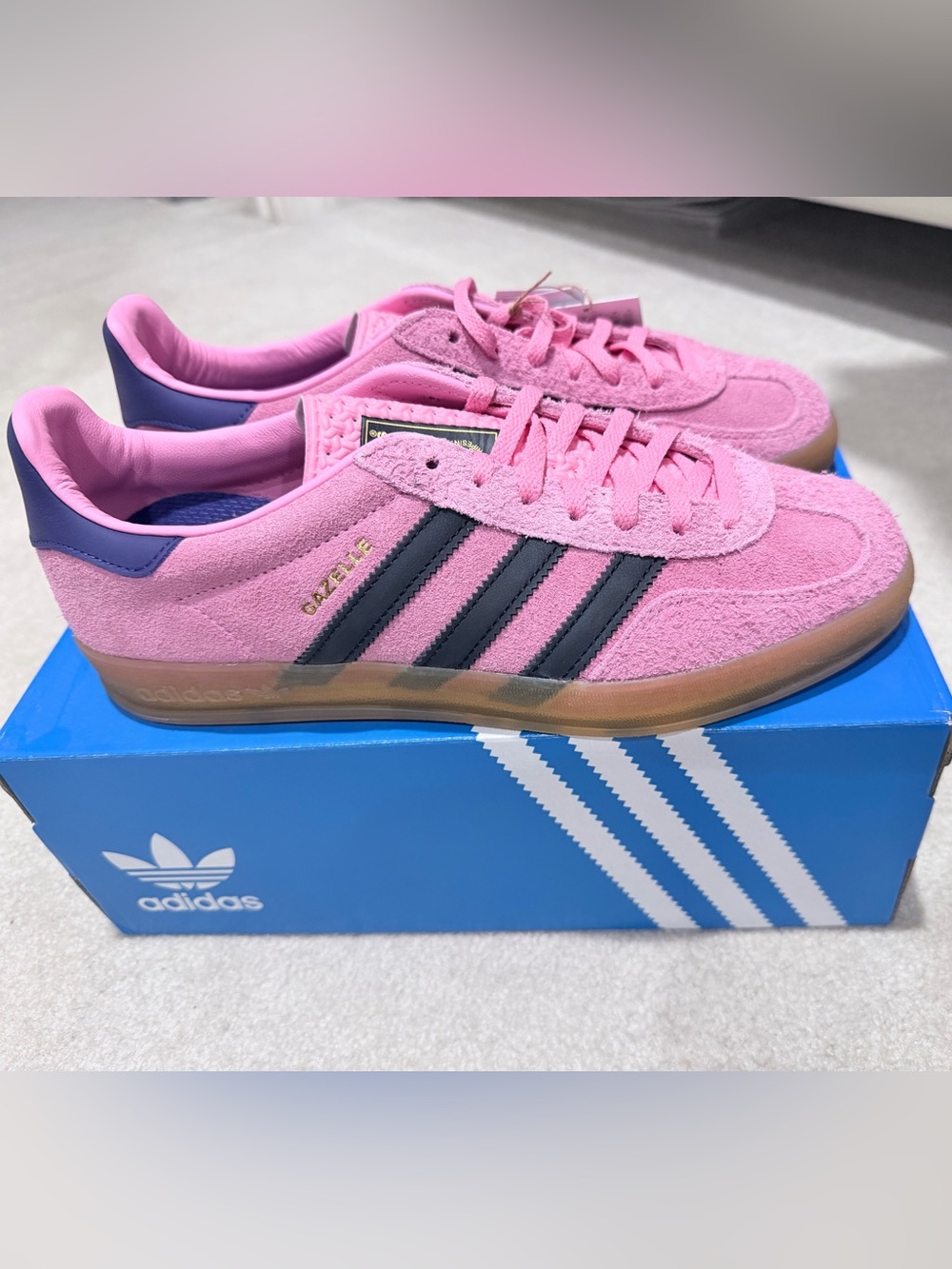 adidas Gazelle Indoor Womens Pink & Purple Sneakers US 9.5 NEW!!